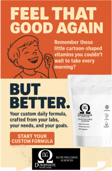 DOMINATE YOUR GAME- ERGOGENICS: PRIME PERSONALIZED SUPPLEMENTS discount code alex5